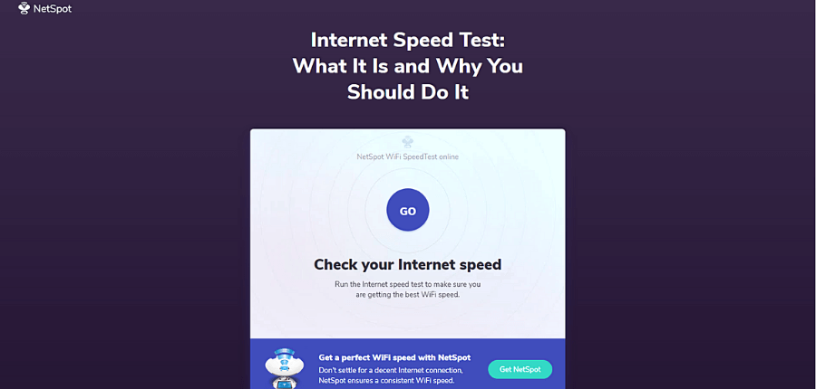 Netspot Internet Speed Test