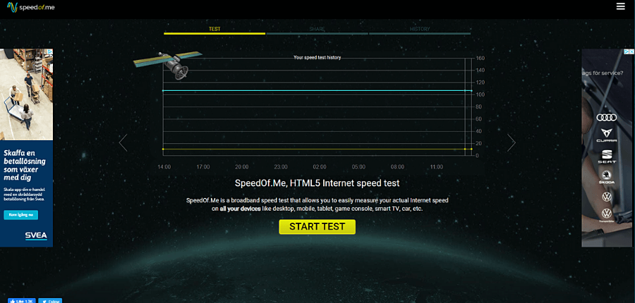 Speedof.me Internet Speed Test
