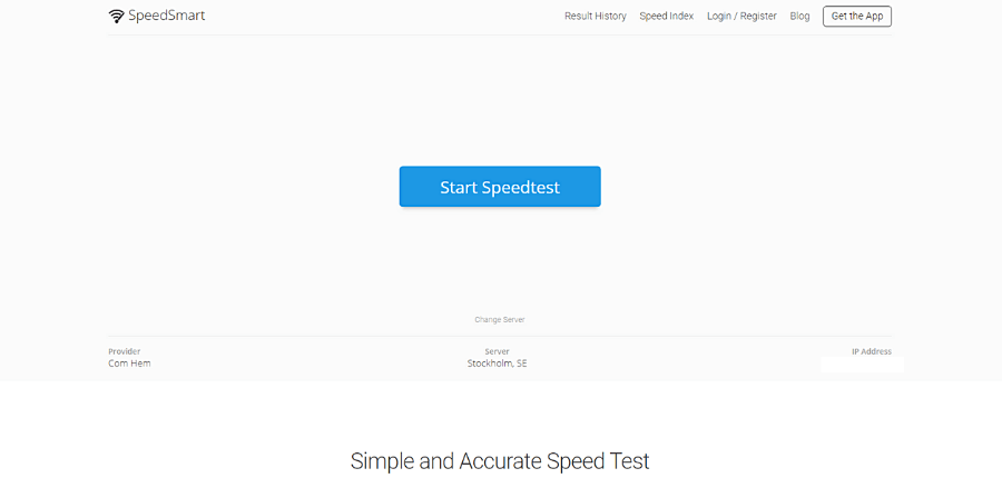 Speedsmart Internet Speed Test