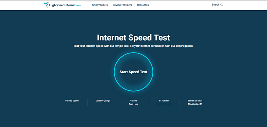 highspeedinternet Internet Speed Test