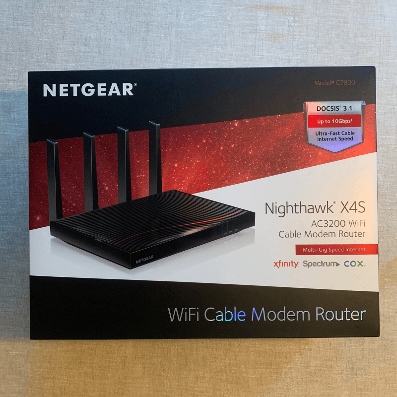 Gig-speed from Xfinity NETGEAR Nighthawk X4S DOCSIS 3.1 Ultra-High Speed Wifi Cable Modem Router Combo Compatible with Xfinity from Comcast Cox C7800 